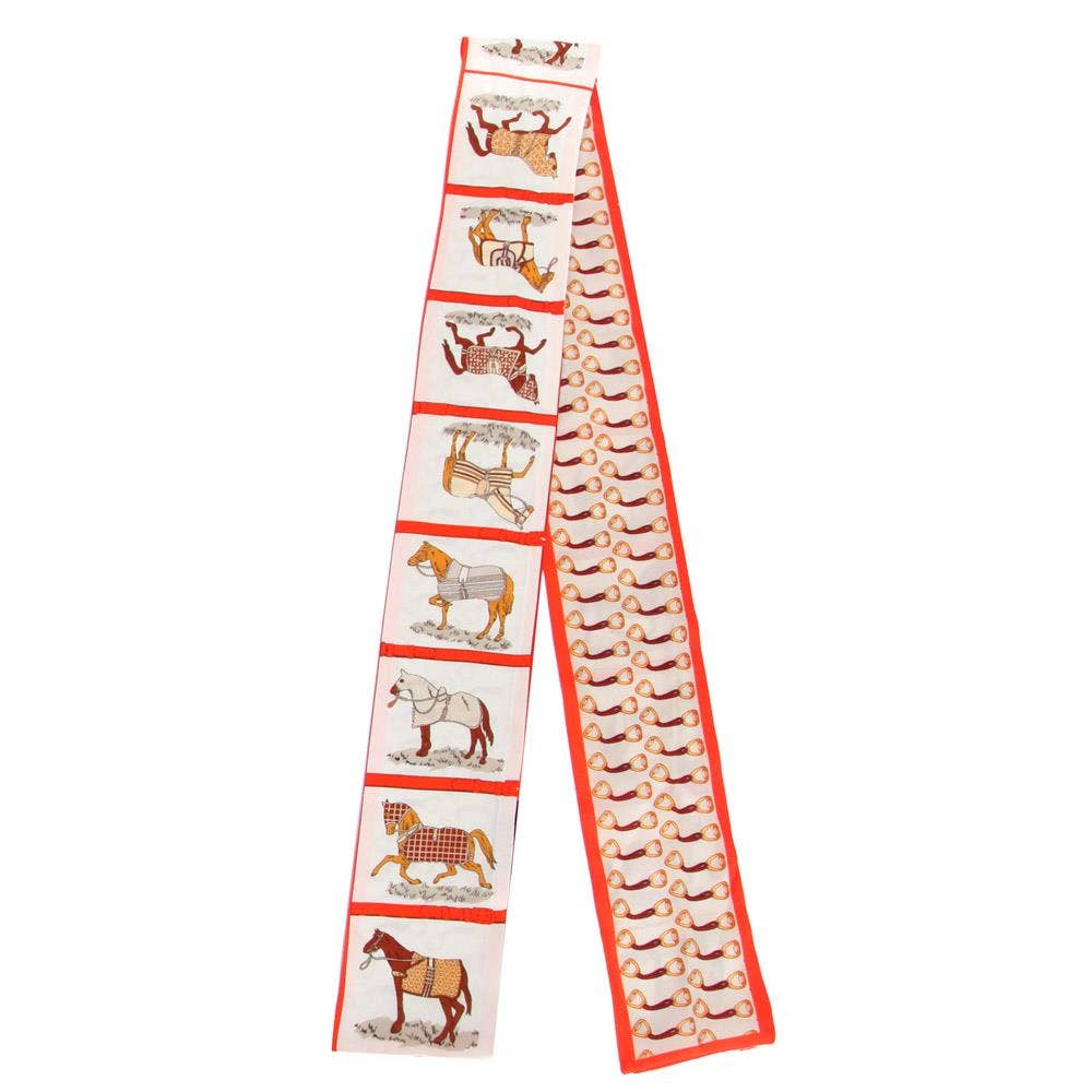 Horse Frame Skinny Scarf