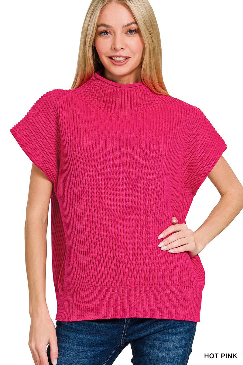 Mock Neck Knit Sweater