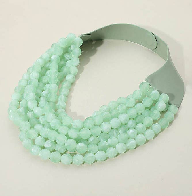 CHUNKY BEADED LAYERED NECKLACE