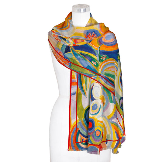 Fine Art Silk Blend Shawl Delaunay Portuguese Woman