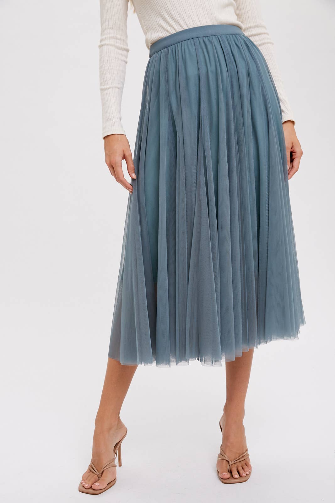 TULLE MIDI SKIRT