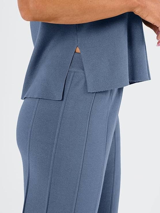 SOFT KNIT PANTS AND TOP SET