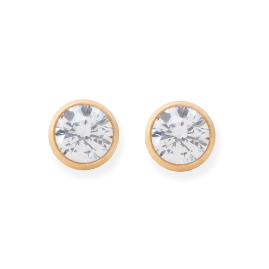 3 mm Bezel Set CZ stud