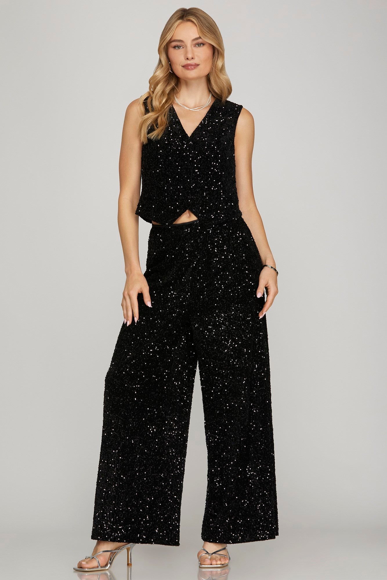 sequin long pants