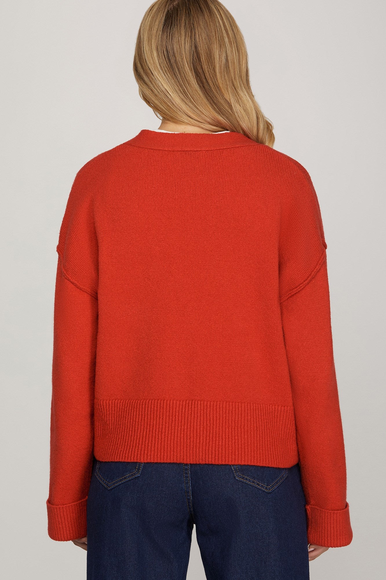 Button Down Knit Cardigan