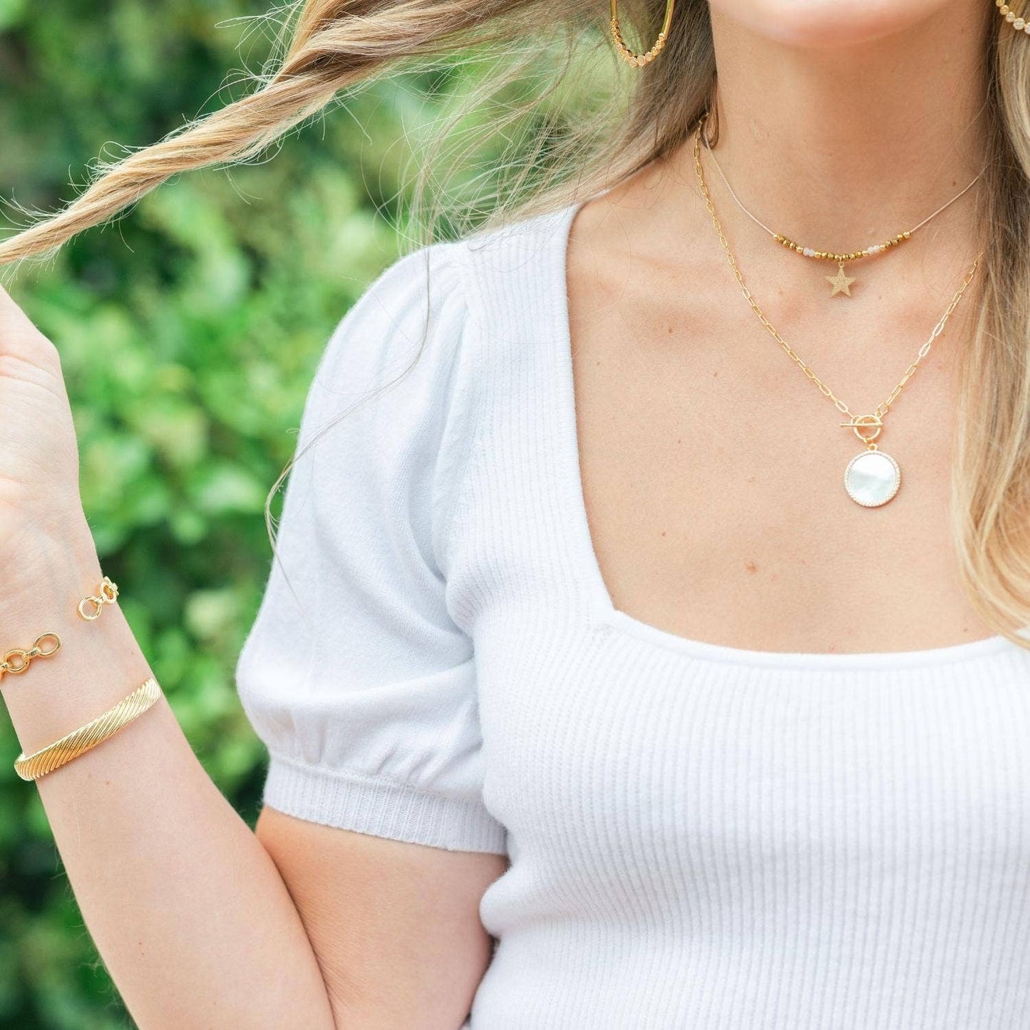 Mother Of Pearl Pave Circle