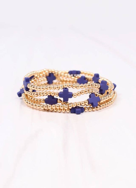 Cross Bracelet Set NAVY