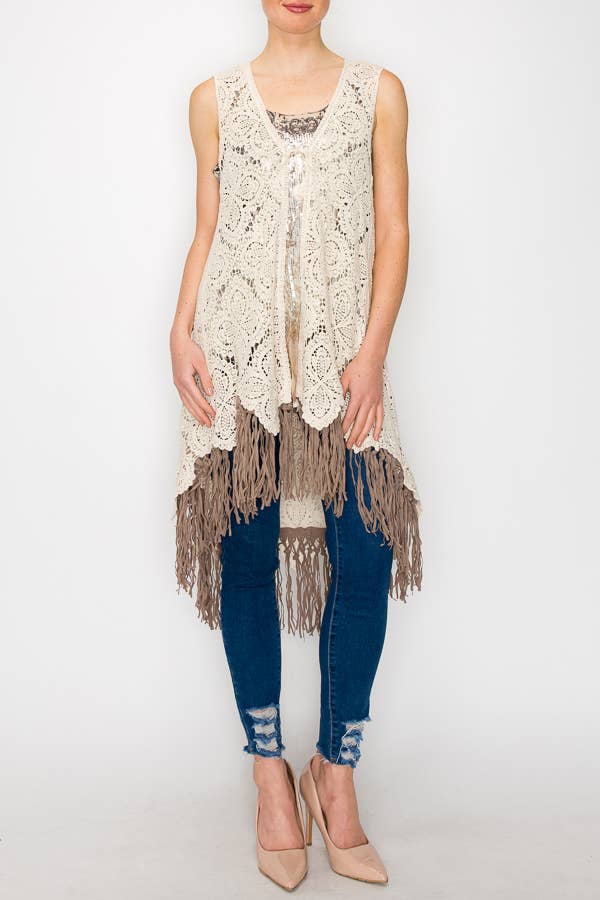 Crochet Vest with Fringe