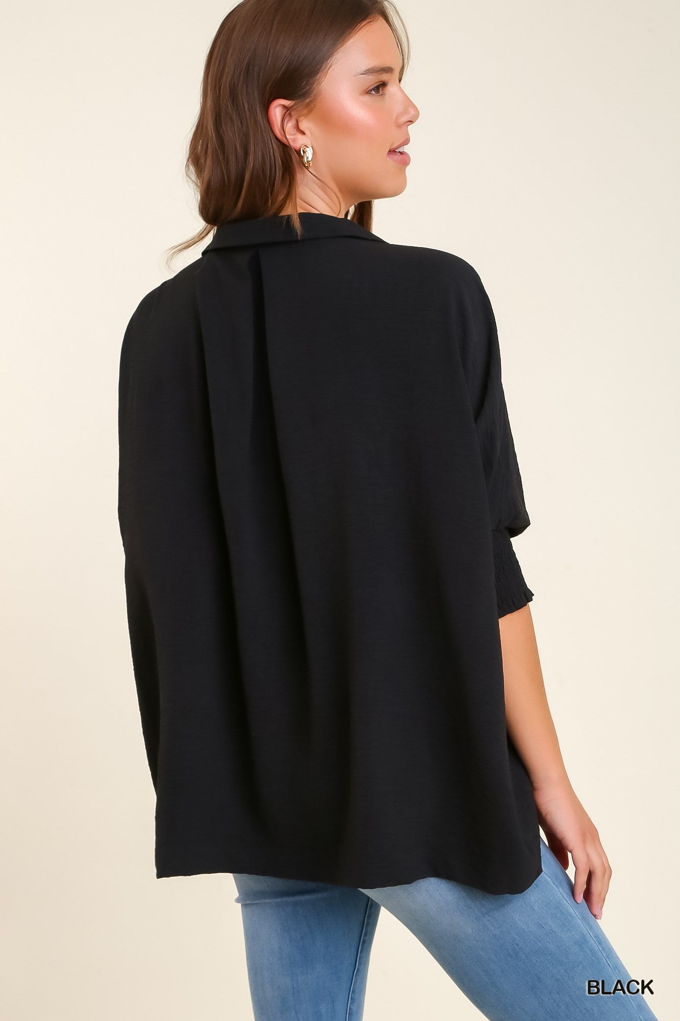 Textured Boxy Cut Blouse