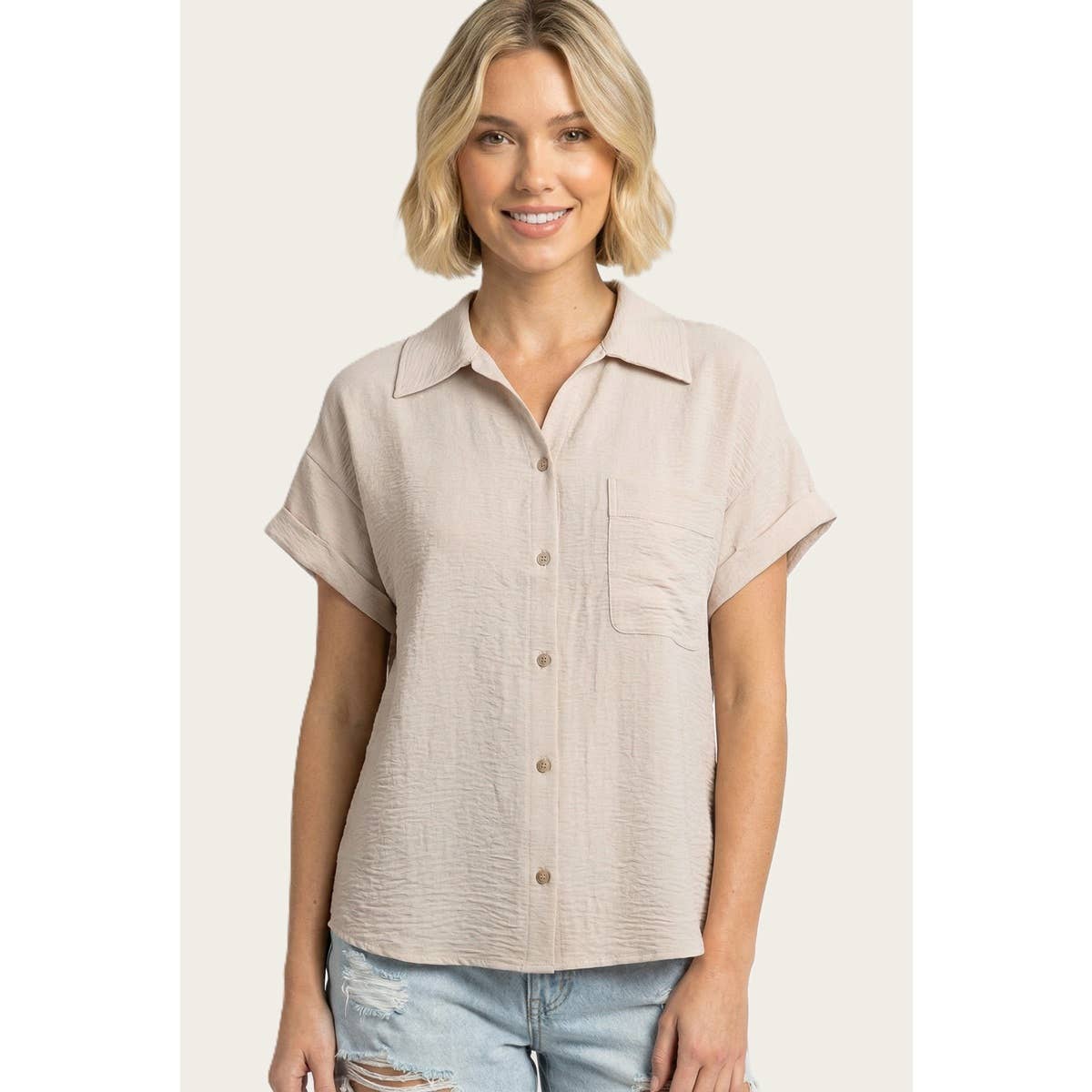 COLLARED BUTTON DOWN SHIRT