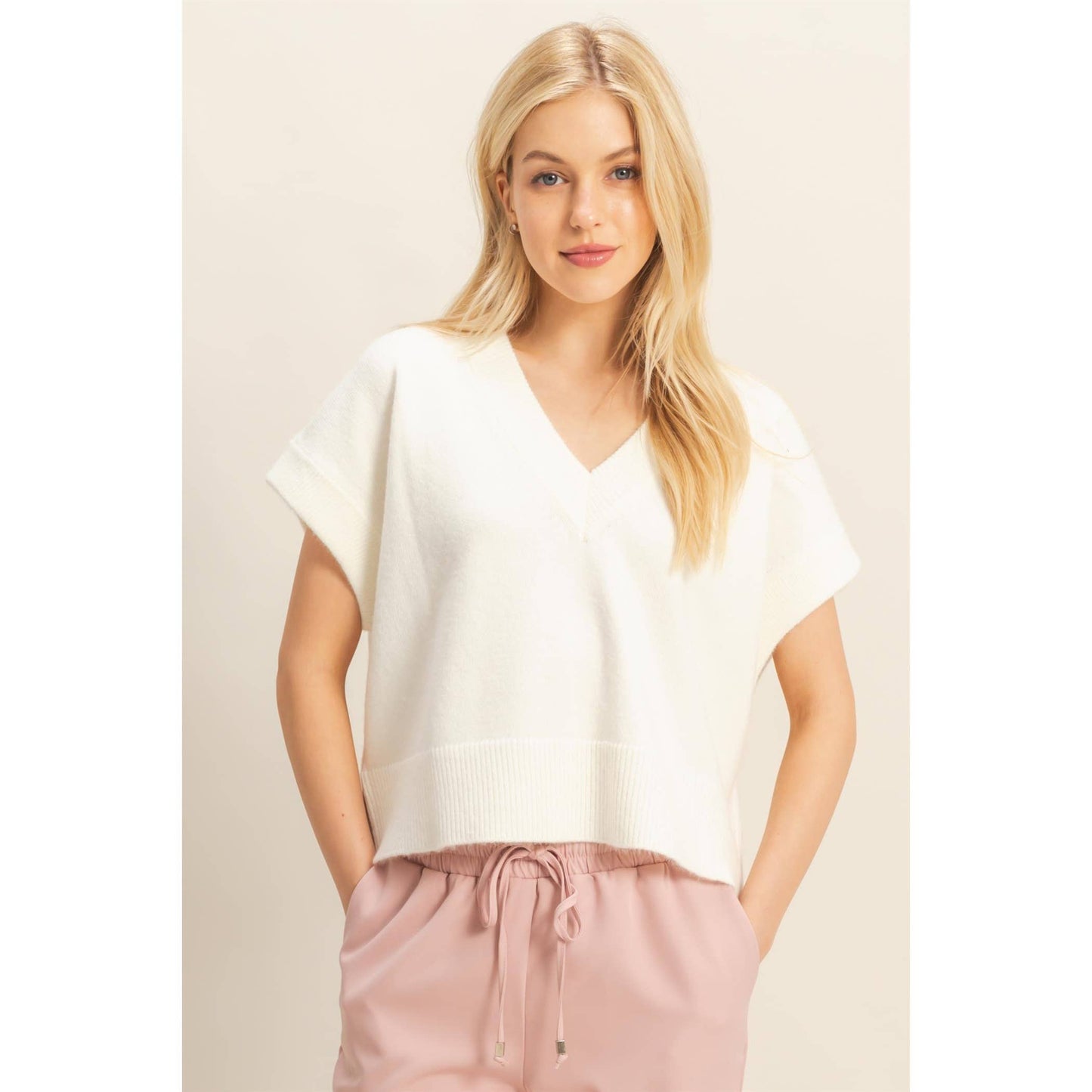 Oversized V-Neck Sweater Vest