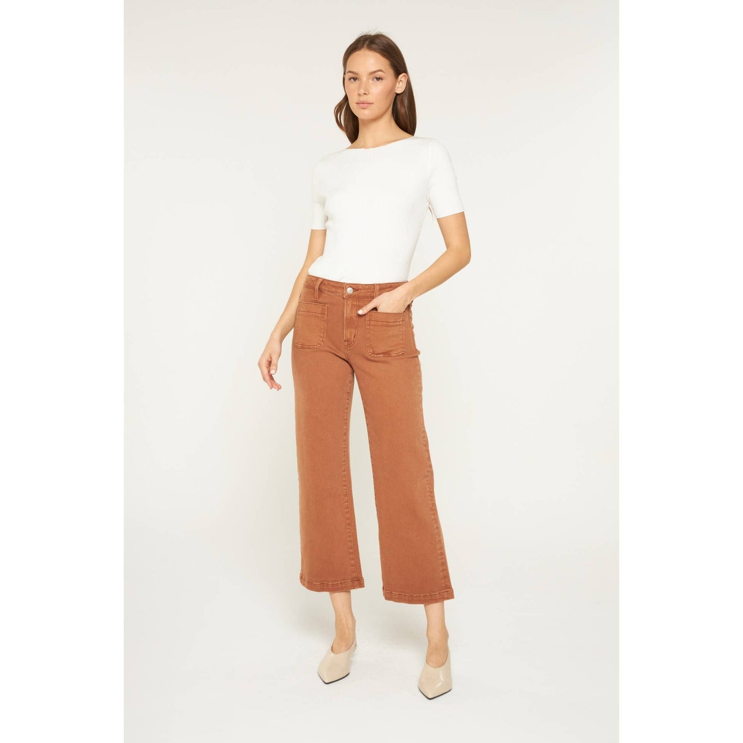 HIGH RISE CROPPED WIDE LEG