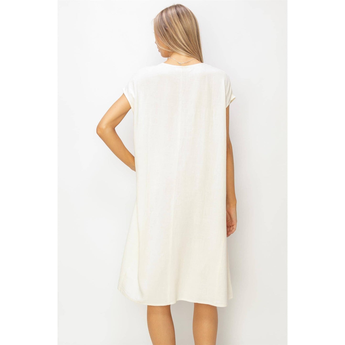 Linen Oversized Midi Dress