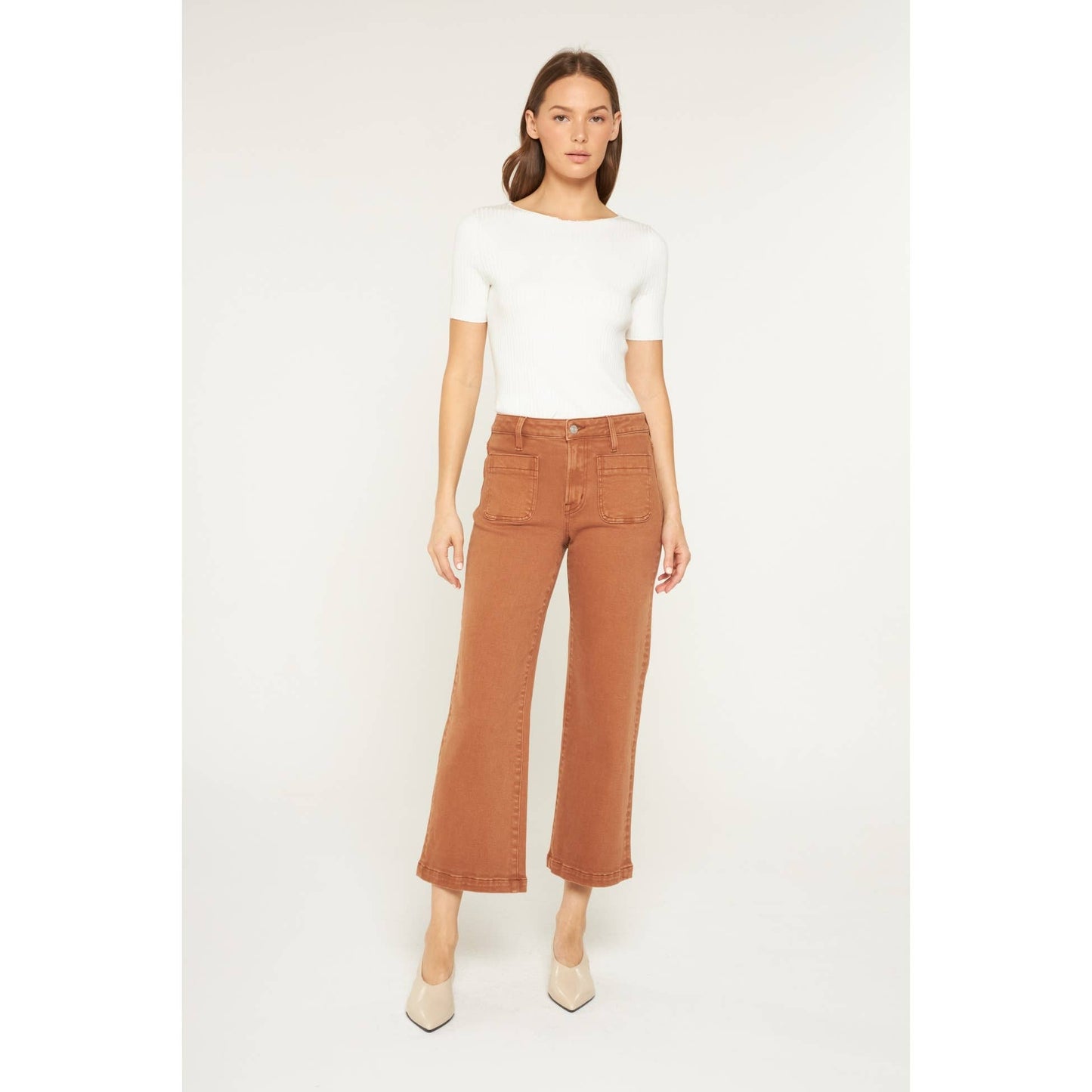 HIGH RISE CROPPED WIDE LEG