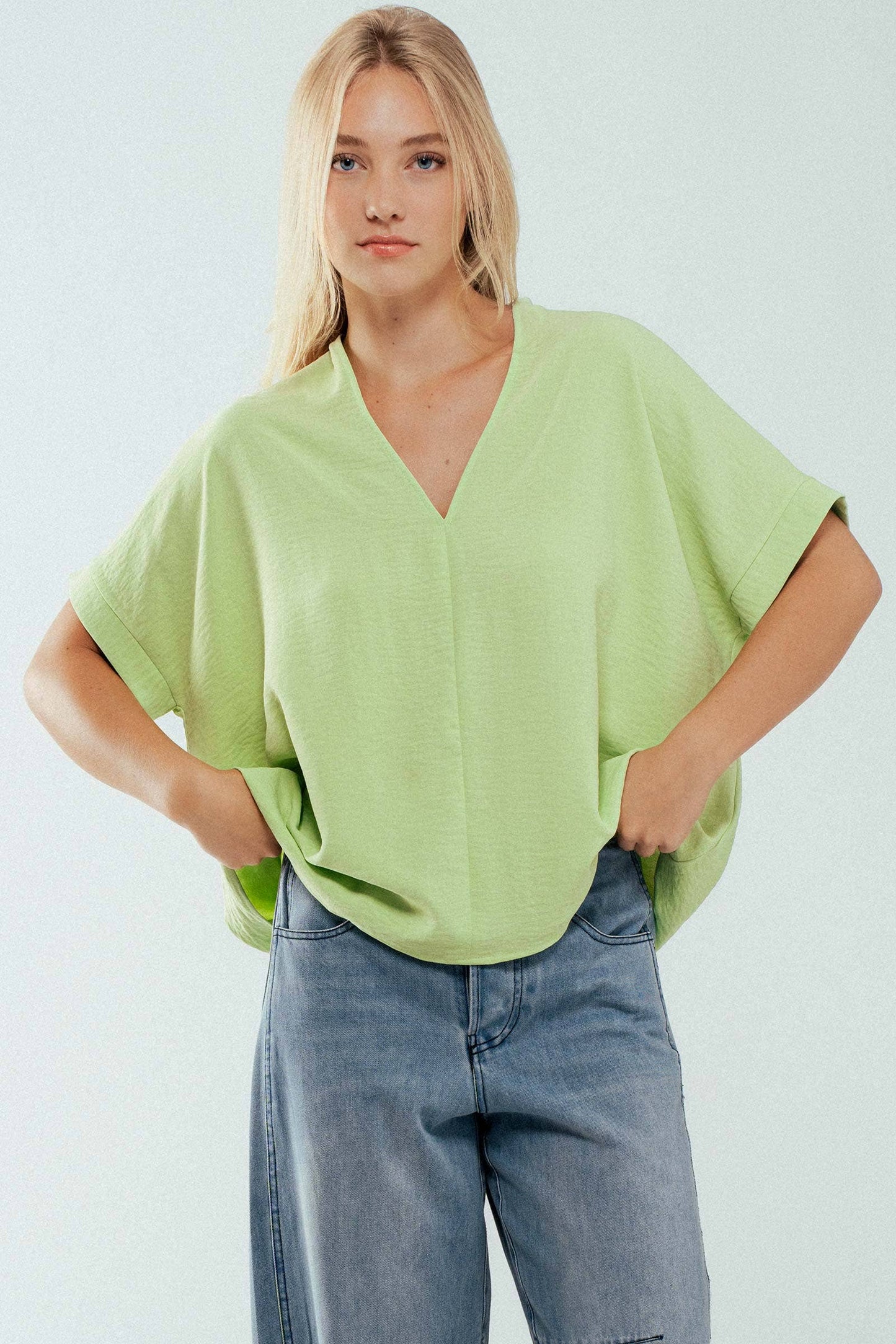 Breezy Airflow V-Neck Top-SS