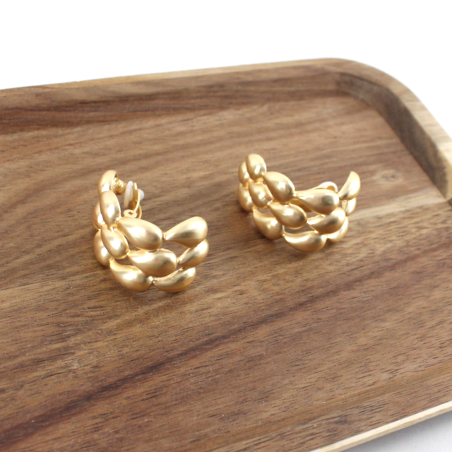 Teardrop Clip Statement Earrings