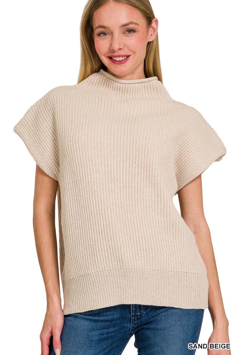 Mock Neck Knit Sweater