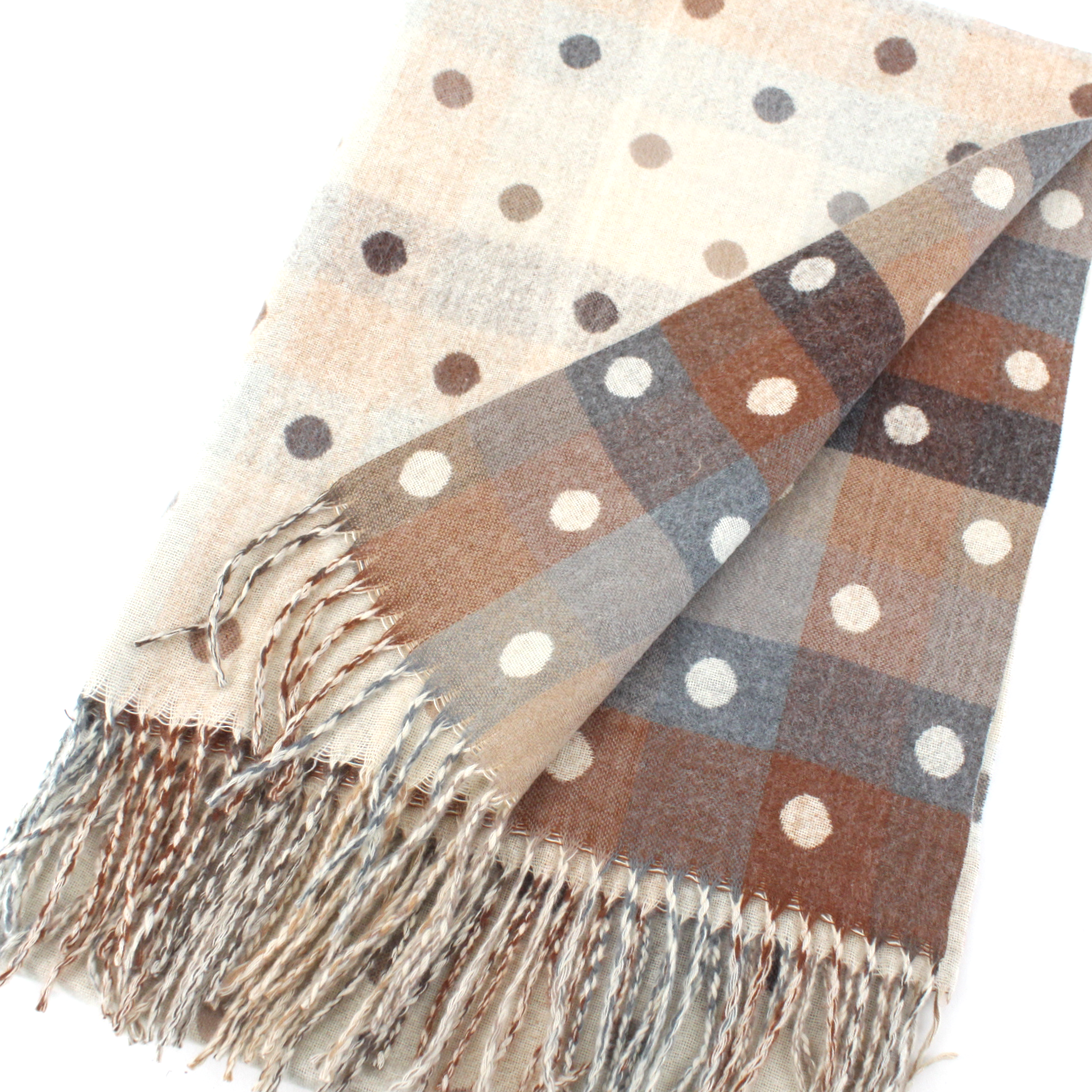 Polka Dots Reversible Scarf
