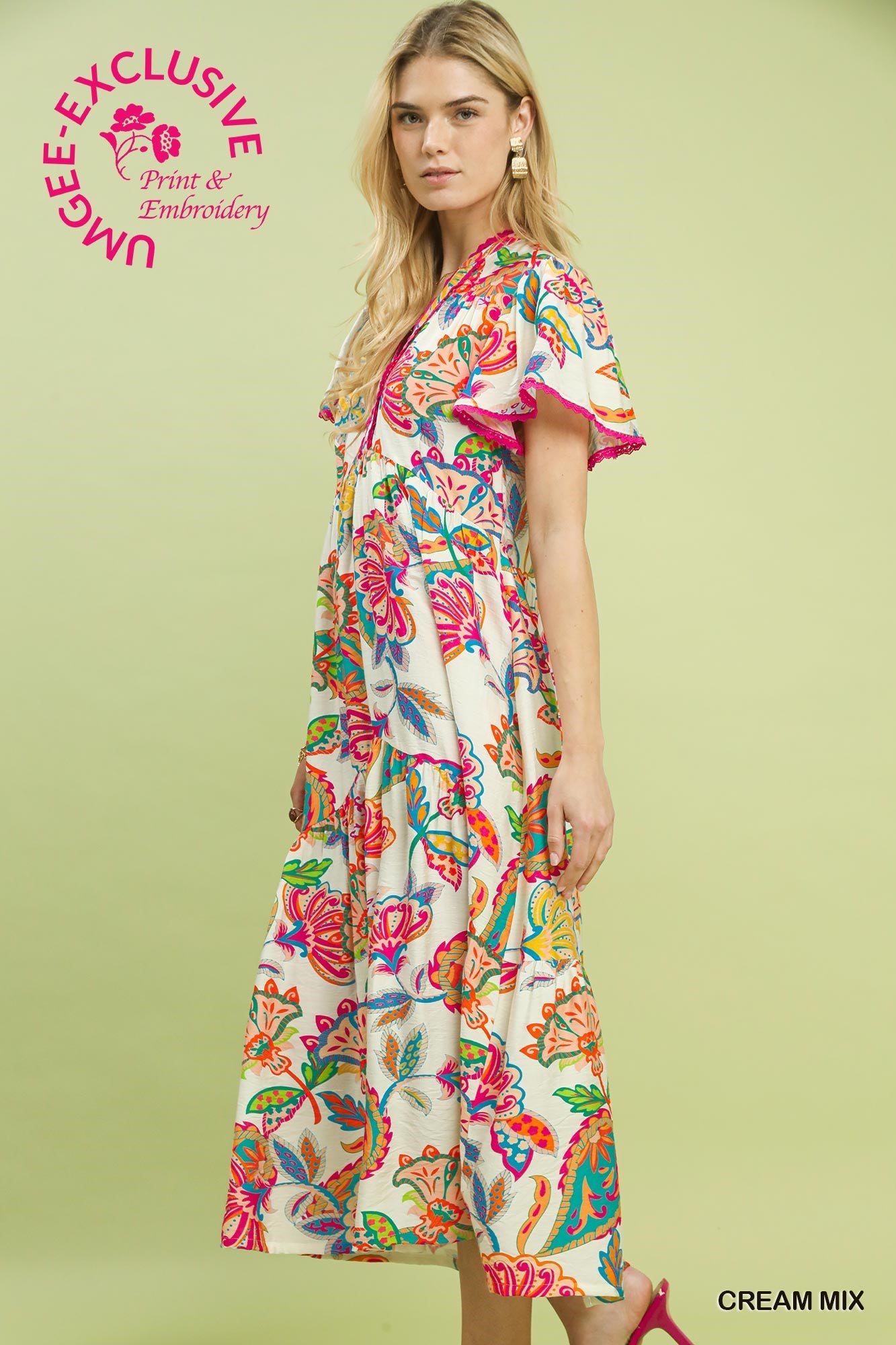 Boho Tiered Midi Dress
