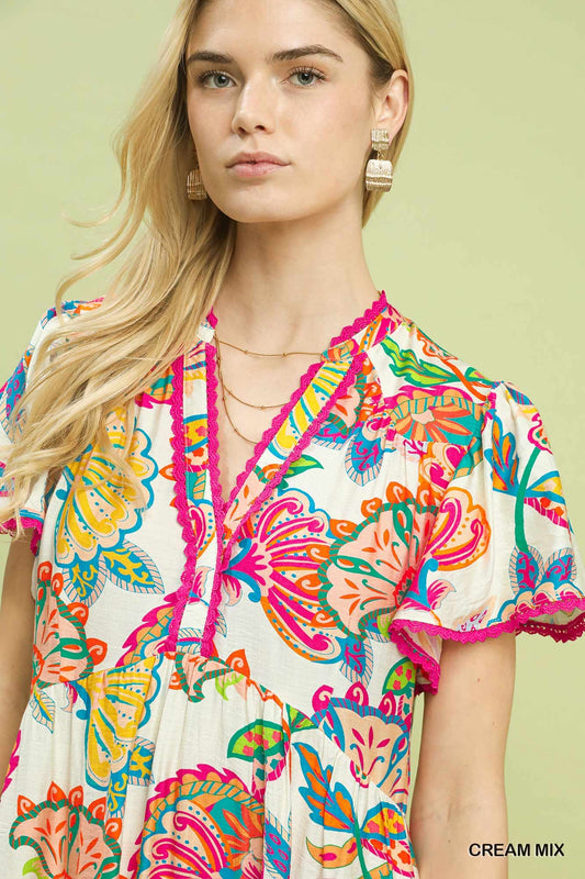 Boho Tiered Midi Dress