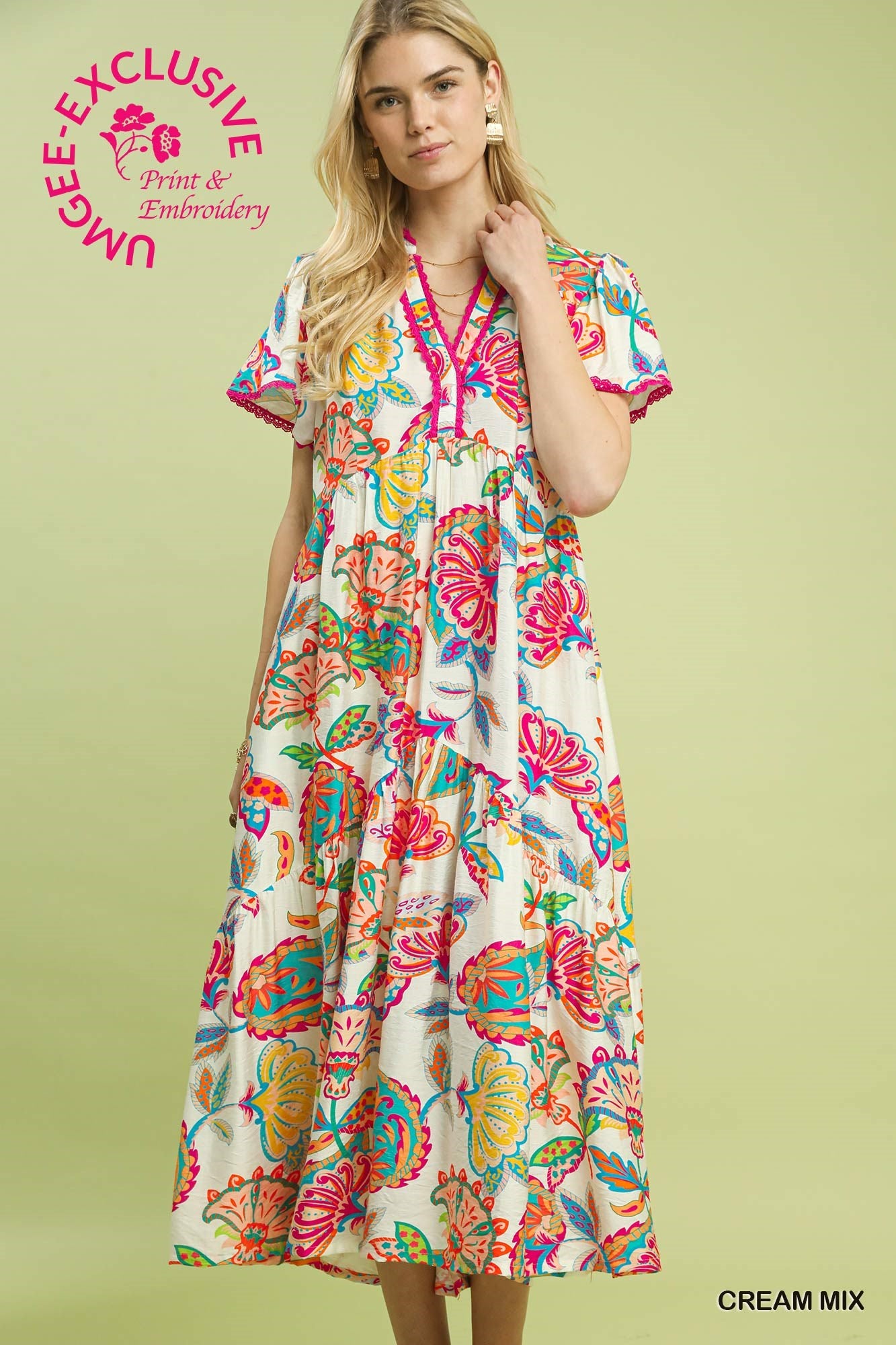 Boho Tiered Midi Dress