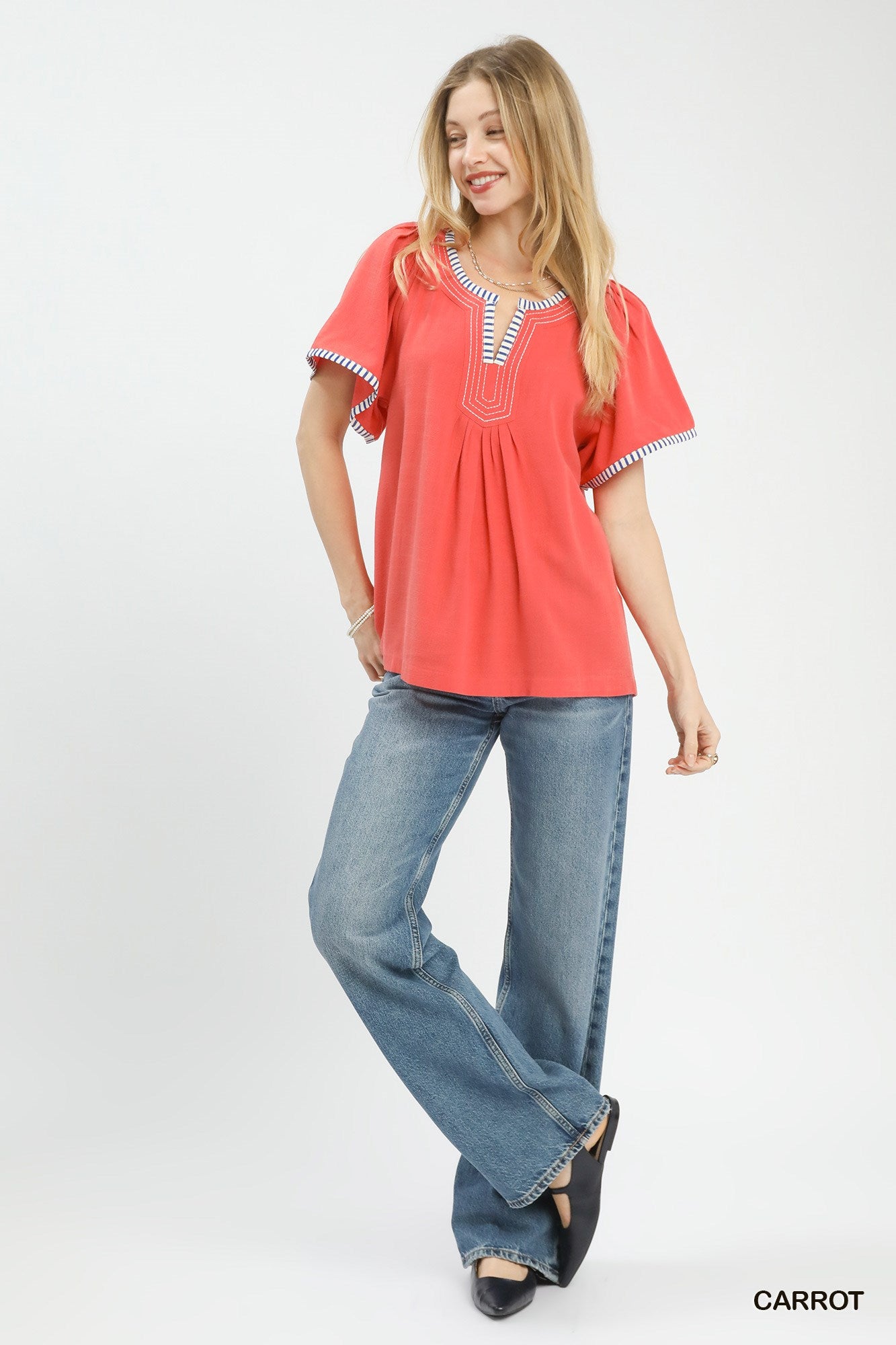 Flutter Sleeve Babydoll Top