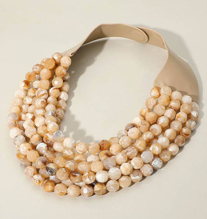 CHUNKY BEADED LAYERED NECKLACE