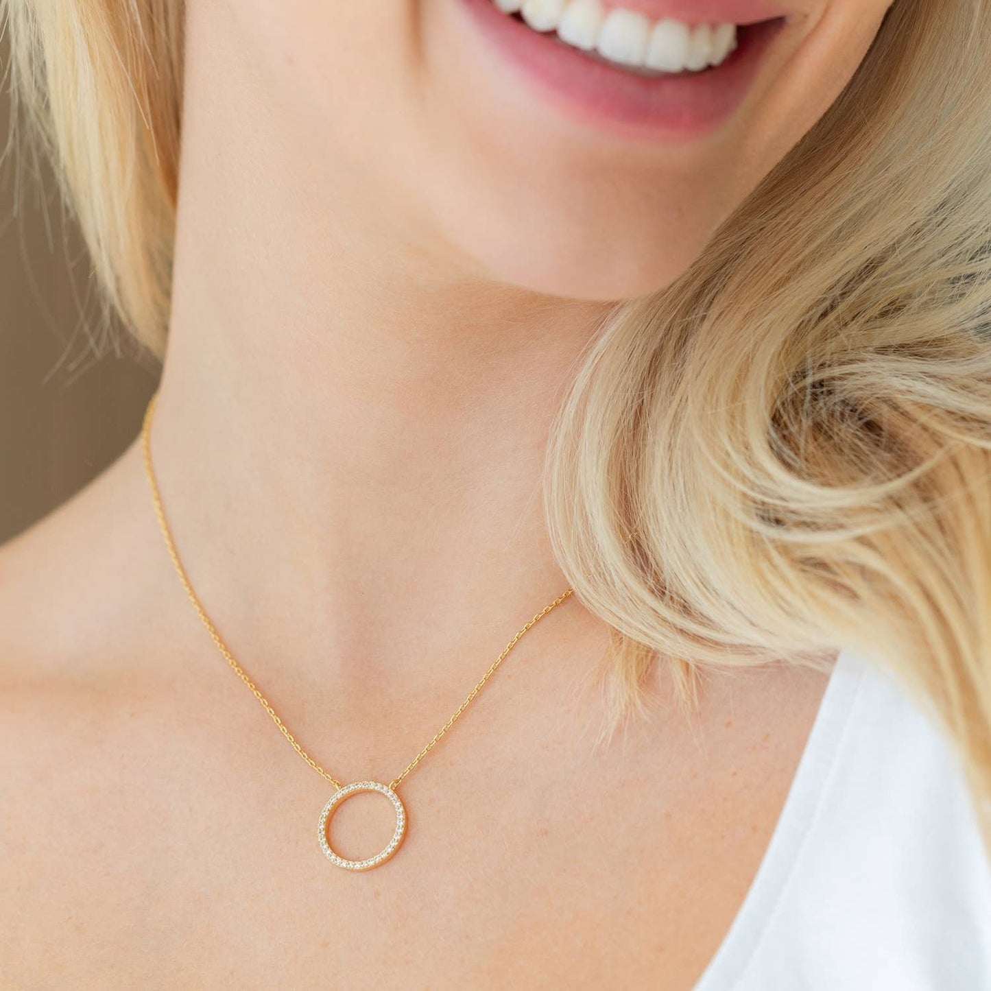 Pave Circle Pendant