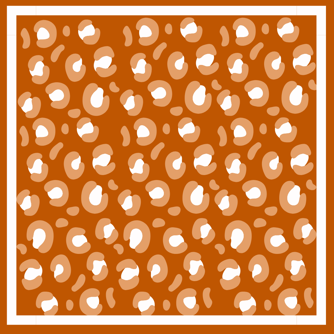 Gameday Bandana Scarf in Burt Orange & White