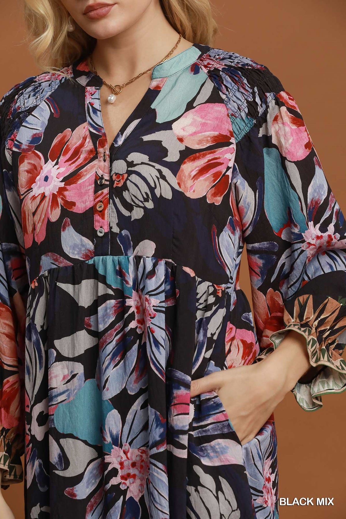 Boho Print tired Midi Dress