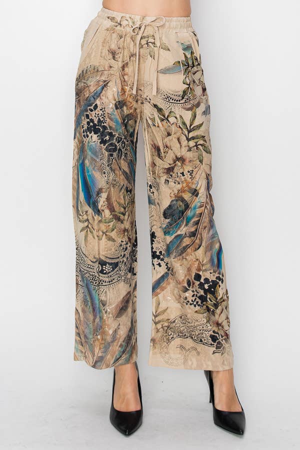 Relaxed Lace Patchwork Pants