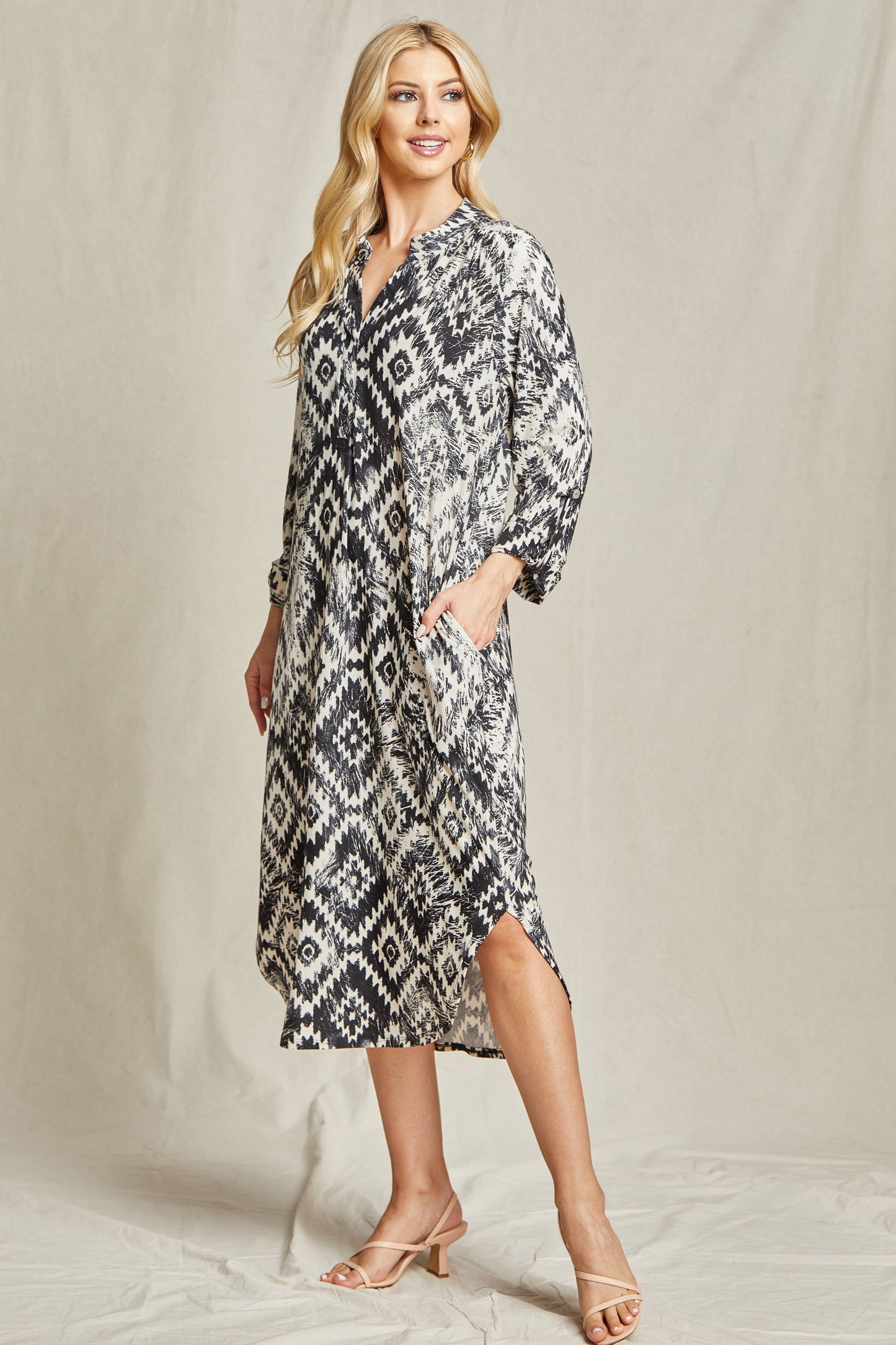 Aztec Midi Dress