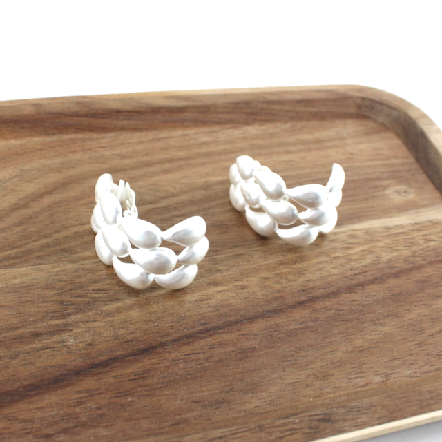 Teardrop Clip Statement Earrings