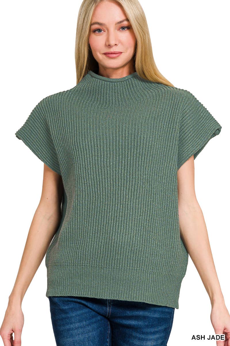 Mock Neck Knit Sweater