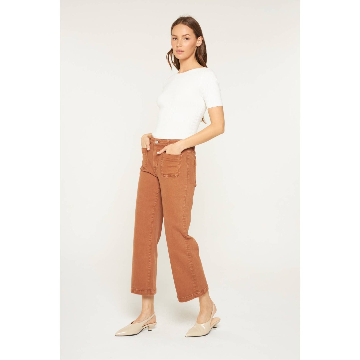 HIGH RISE CROPPED WIDE LEG