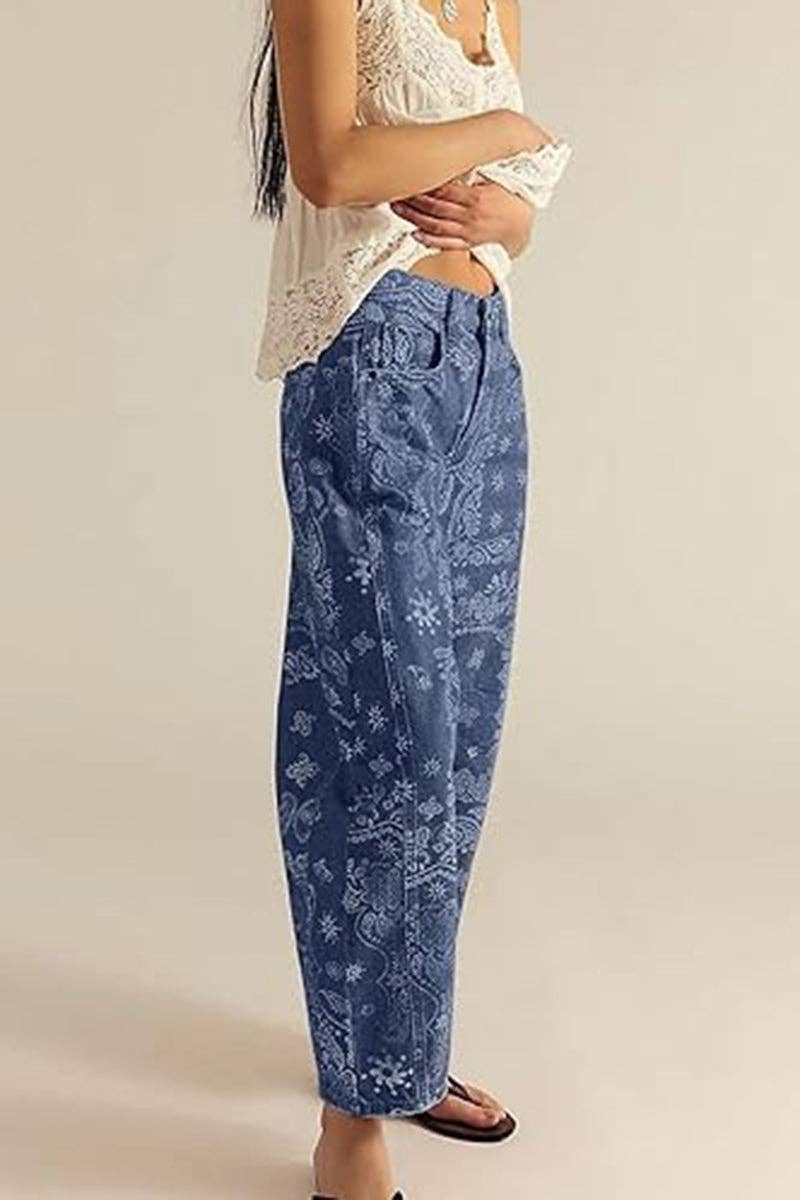 Paisley Barrel Pants