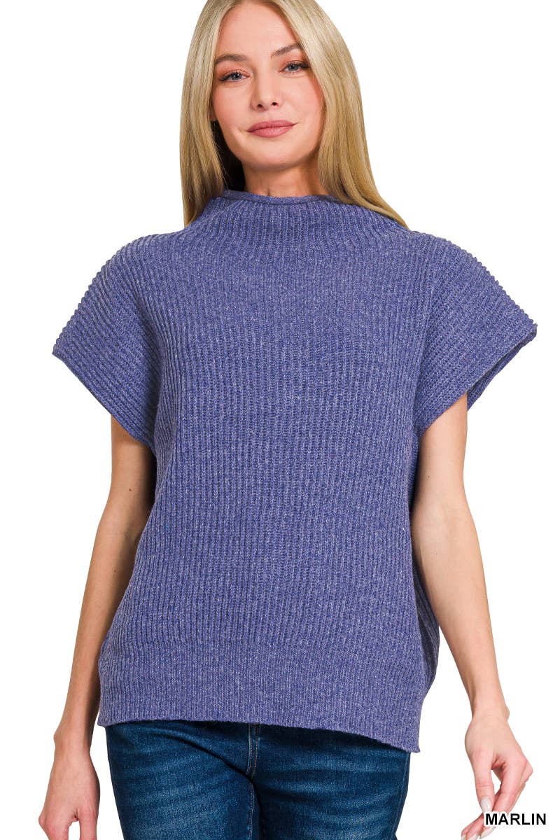 Mock Neck Knit Sweater