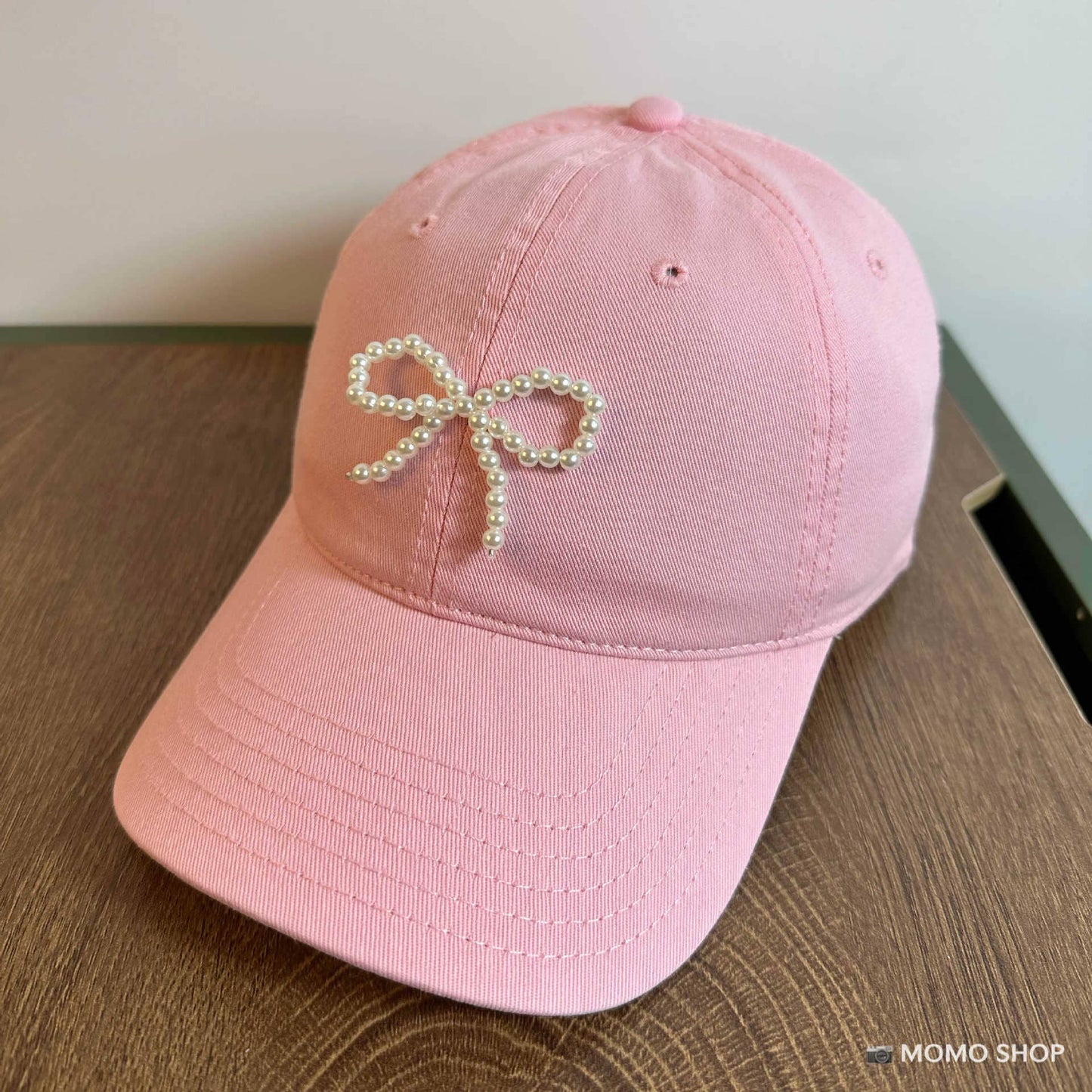 Pearl bow  baseball cap