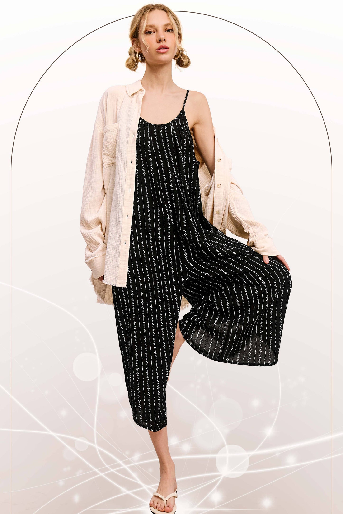 Spaghetti Strap Sleeveless Long Jumpsuit