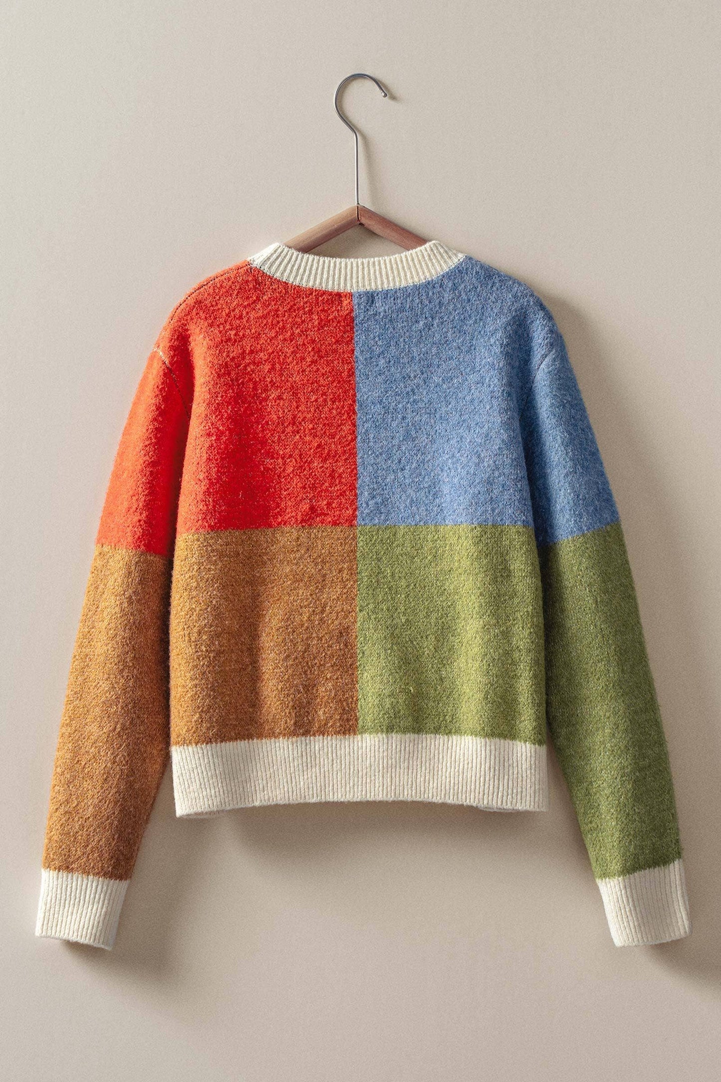 Colorblock Horse Intarsia Graphic Sweater