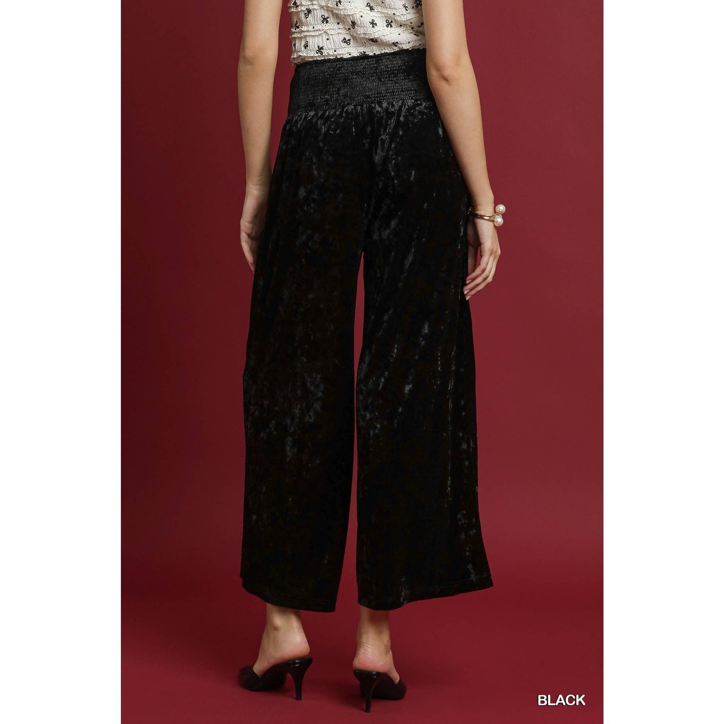 Velvet Wide Leg Pants