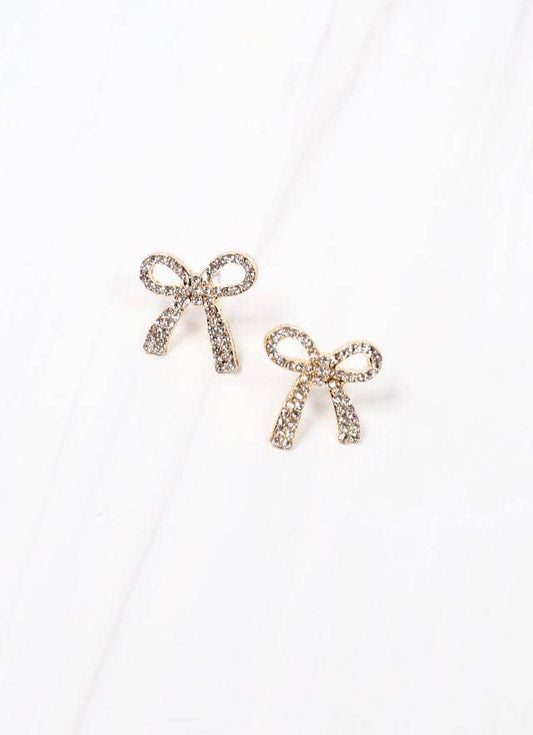 CZ Bow Earring GOLD