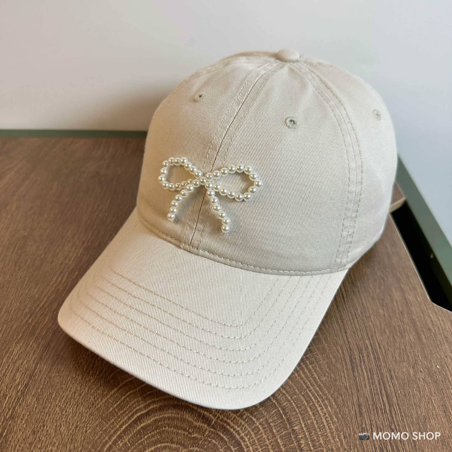 Pearl bow  baseball cap