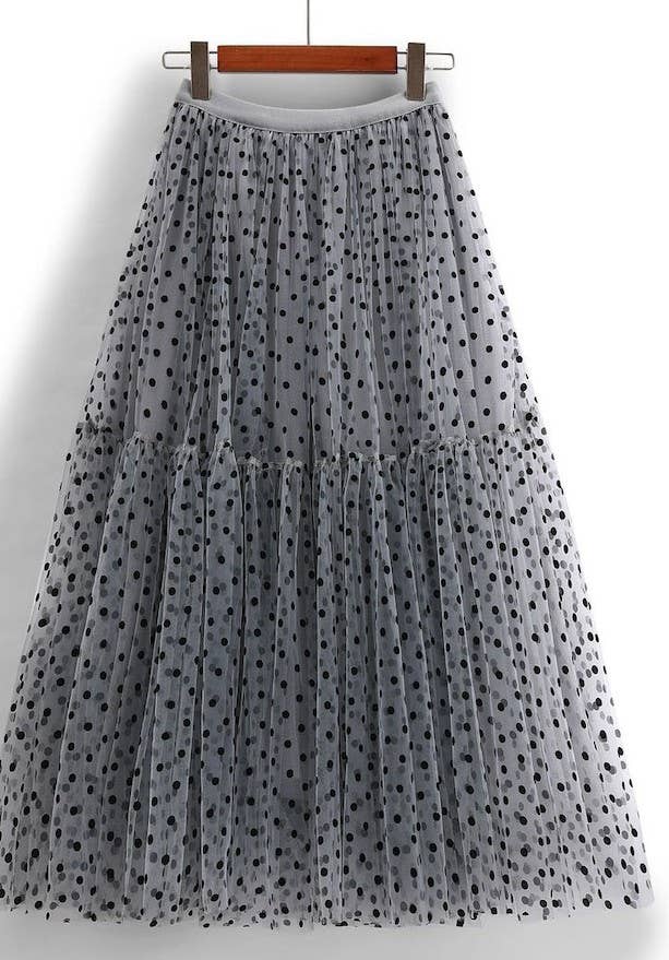 Polka Dot Midi Skirt