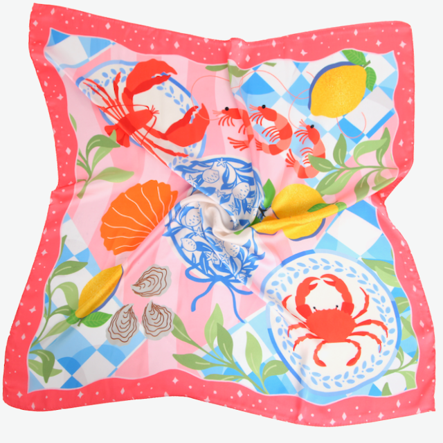 Sealife Lightweight Square Scarf