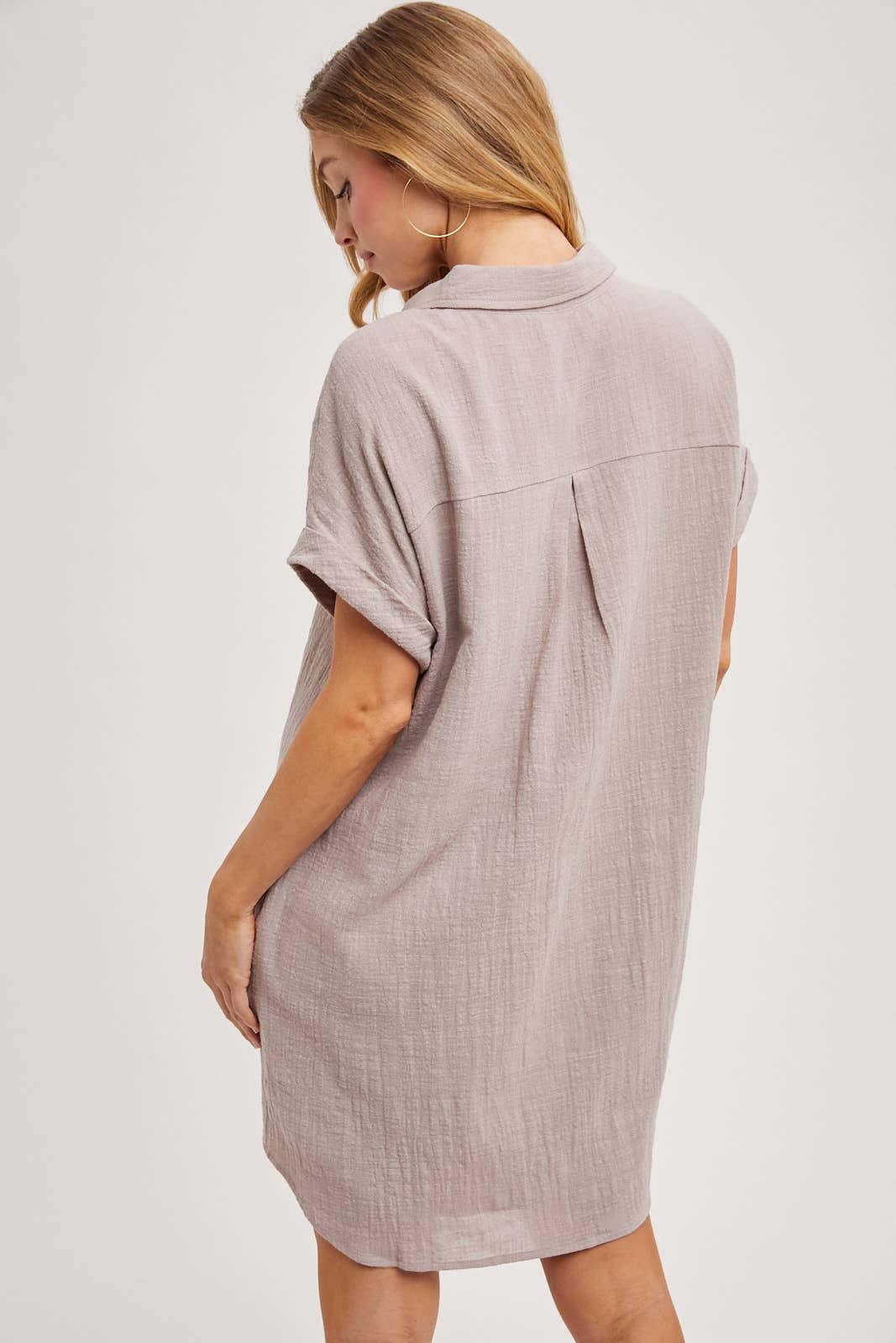 BUTTON UP SHIRT DRESS