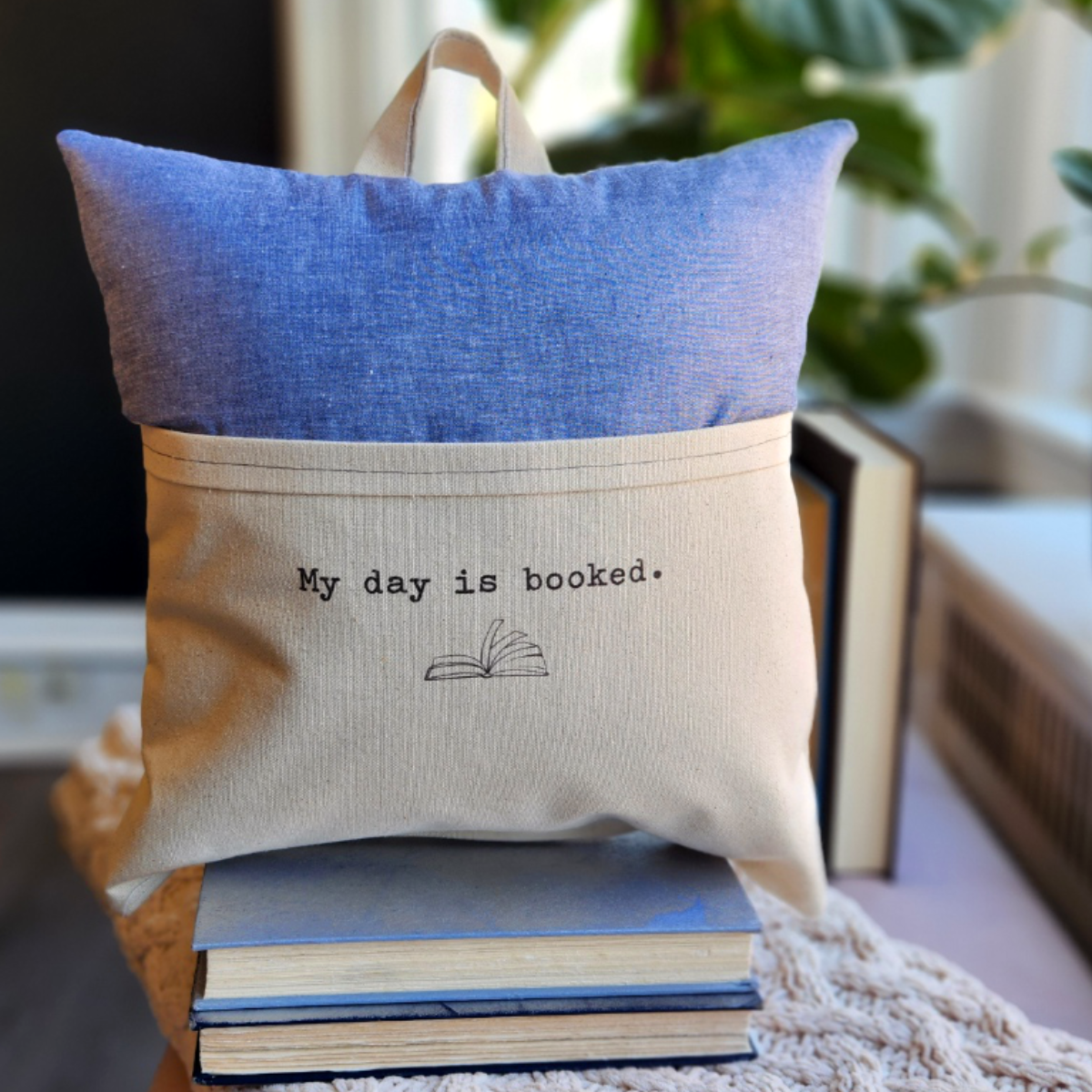 Reading Pillow- My Day is Booked