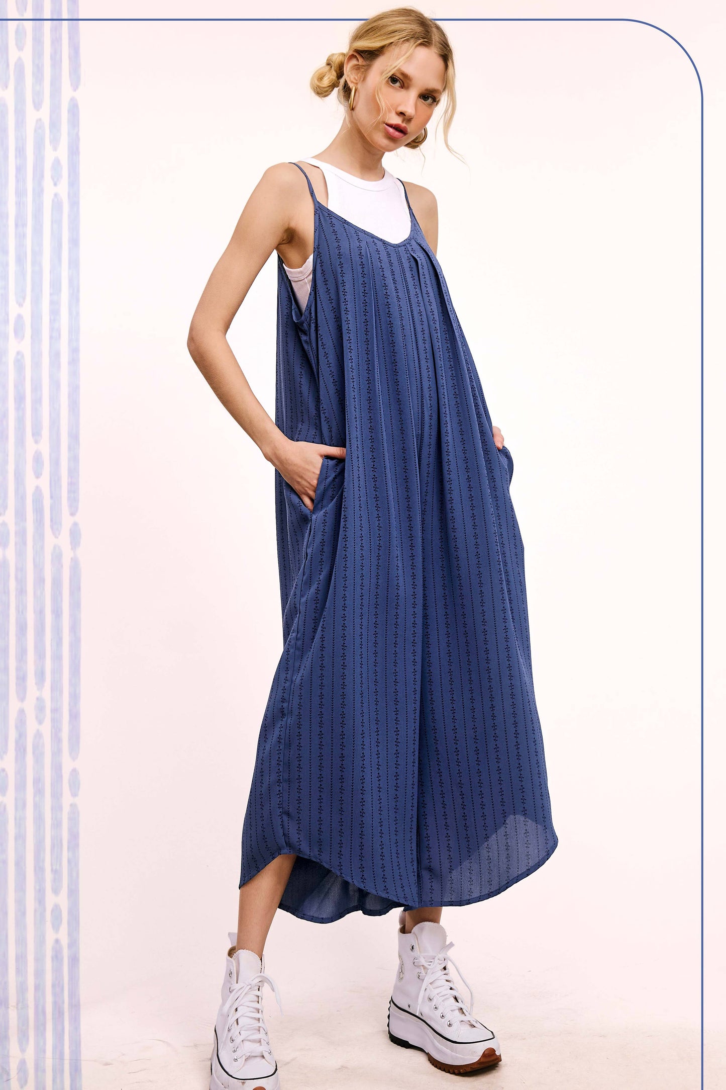 Spaghetti Strap Sleeveless Long Jumpsuit