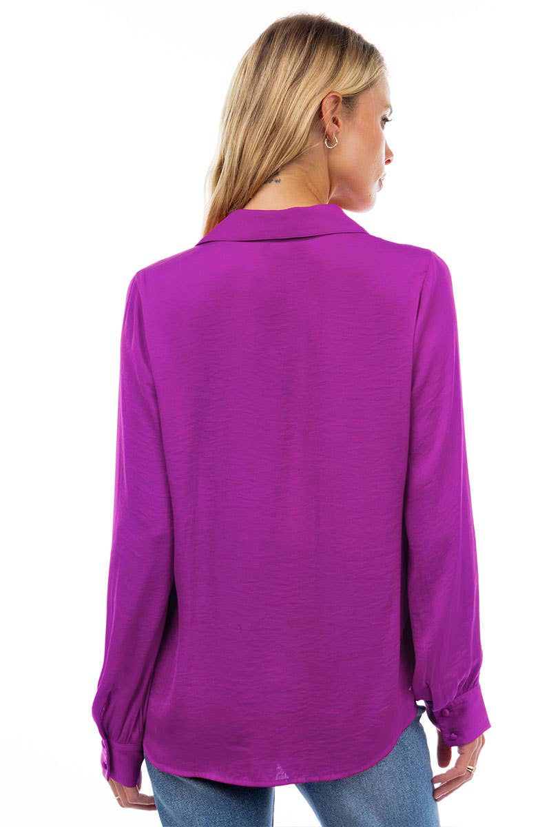 Classic V-Neck Button Down