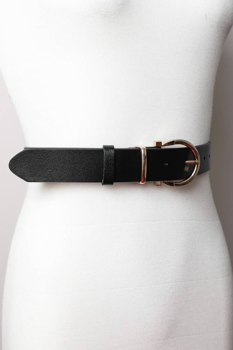 Horseshoe Gold Buckle Belt